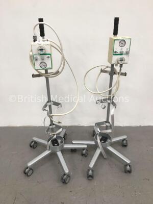 2 x Intersurgical Interflow Units on Stands with Hoses