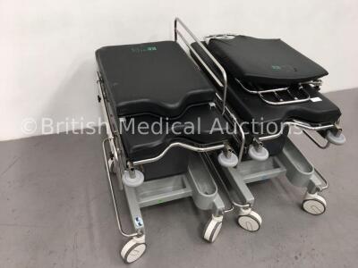 2 x Anetic Aid QA2 Hydraulic Patient Trolleys with Mattresses (Hydraulics Tested Working) - 4