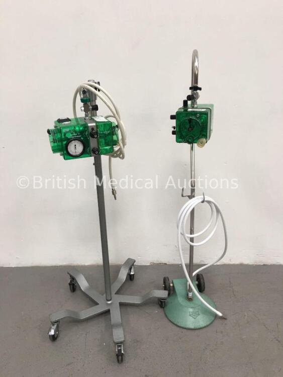 1 x Carefusion Bird Mark 7A Respirator on Stand with Hose and 1 x Bird Mark 7 Respirator on Stand with Hose