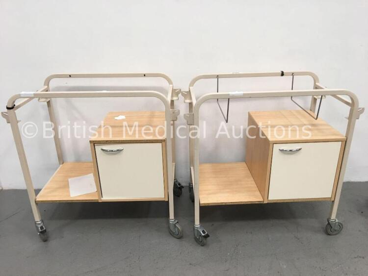 2 x Bedside Mobile Cots