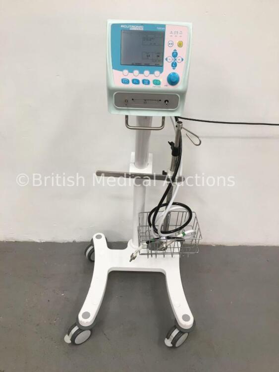 Acutronic Fabian Therapy Ventilator Version 1.00 on Stand with Hoses (Powers Up) * SN 10-00184 * * Mfd June 2012 *