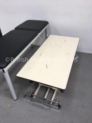 1 x Sunflower Medical Static Patient Examination Couch and 1 x Hydraulic Table - 2