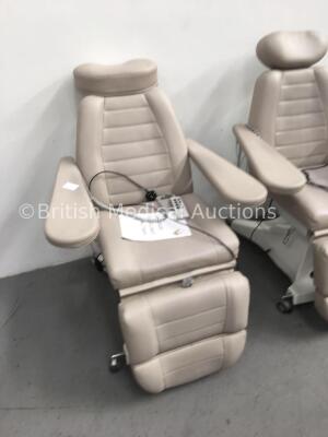 3 x Richert Cosmoderm Dialysis Chairs with Controllers (All Power Up- Some Functions Not Working) * SN 41434 / 41430 / 41429 * - 2