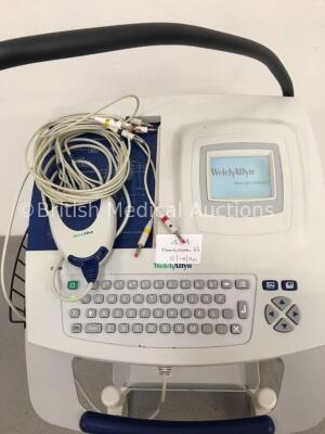 Welch Allyn CP 100 ECG Machine on Stand with 1 x 10-Lead ECG Lead (Powers Up) * SN 10021748 * - 2