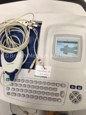 Welch Allyn CP 100 ECG Machine on Stand with 1 x 10-Lead ECG Lead (Powers Up) * SN 10021748 * - 3