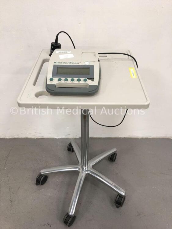 Diagnostic Ultrasound BladderScan BVI 3000 on Stand with 1 x Probe (Powers Up-Damage to Casing and Probe Lead-See Photos)