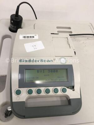 Diagnostic Ultrasound BladderScan BVI 3000 on Stand with 1 x Probe (Powers Up-Damage to Casing and Probe Lead-See Photos) - 2