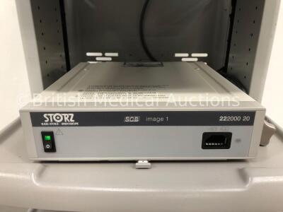 Karl Storz Stack System Including Storz NDS Monitor, Karl Storz SCB Electronic Endoflator 264305 20 and Storz SCB Image 1 222000 20 Camera Control Uni - 4