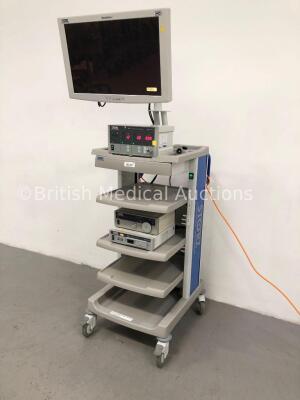 Karl Storz Stack Trolley Including Storz WideView HD Monitor, Storz SCB Electronic Endoflator 264305 20 Unit, Storz Xenon Nova 201315 20 Light Source - 5