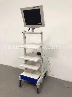 Karl Storz Stack Trolley Including Storz NDS Monitor (Powers Up) *GH* - 2