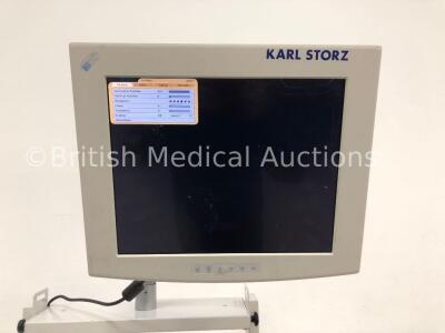 Karl Storz Stack Trolley Including Storz NDS Monitor (Powers Up) *GH* - 3