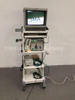 Olympus TC-C2 Compact Stack Trolley Including Sony HR Trinitron Monitor, Olympus OTV-SC Camera Control Unit, Olympus OTV-SC Camera Head, Olympus CLH-S