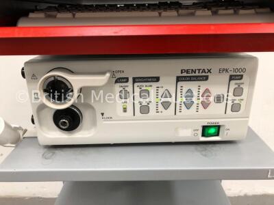 Profile Endoscopy Stack Trolley Including NDS Radiance Monitor,Pentax OS-A50 Keyboard and Pentax EPK-1000 Endoscope Processor/Light Source Unit (Power - 4