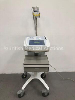 Mortara ELI 280 ECG Machine on Mortara Trolley with 1 x 10-Lead ECG Lead (Powers Up) * SN 113080154012 *