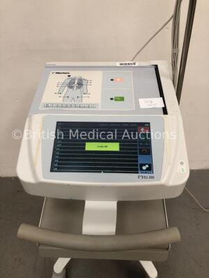 Mortara ELI 280 ECG Machine on Mortara Trolley with 1 x 10-Lead ECG Lead (Powers Up) * SN 114440234529 * - 2