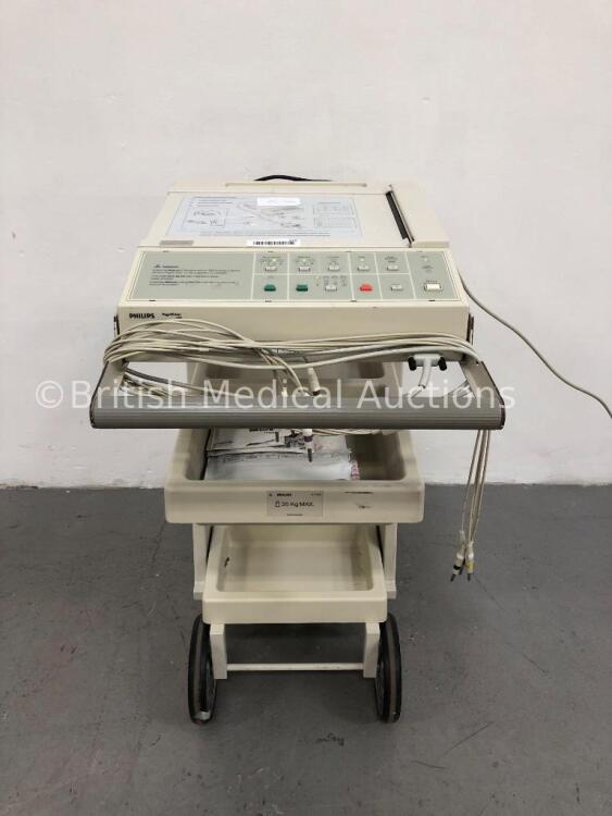 Philips PageWriter 100 ECG Machine on Stand with 1 x 10-Lead ECG Lead (Powers Up) * SN US00606292 *