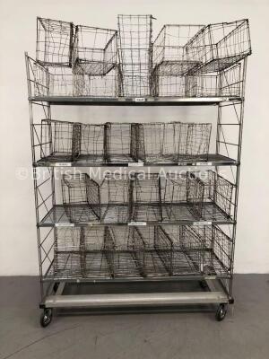 Stainless Steel Racking with Stainless Steel Cages