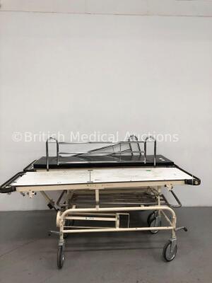 2 x Huntleigh Nesbit Evans Patient Trolleys with 1 x Mattress