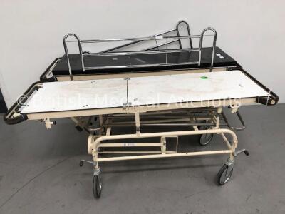 2 x Huntleigh Nesbit Evans Patient Trolleys with 1 x Mattress - 2