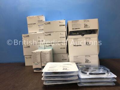 Job Lot of Consumables Including Bausch & Lomb Ref BL5625 Infusion Kits, Bausch & Lomb Ref 85910ST Handpieces and Synergetics Ref 55.47.23P 23ga Direc