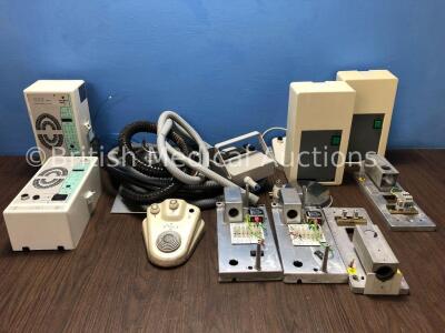 Job Lot of X Ray Spare Parts Including CCX Timers, Diamatic AP Units, Footswitches and Hoses