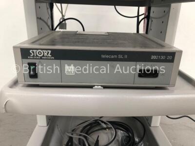 Karl Storz Stack Trolley Including Storz Telecam SL II 202130 20 Camera Control Unit, Sony Digital Color Printer UP-DR80MD, Sony DVD Recorder DVO-1000 - 3