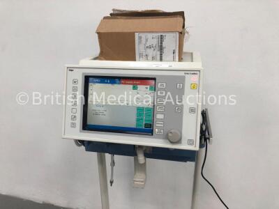 Drager Evita 4 Edition Ventilator Ref 8411740-24 Software Version 04.22 Working Hours 8419415 with Hoses and Accessories on Stand (Powers Up) * SN ASA - 7