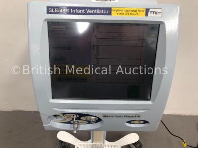 SLE5000 Infant Ventilator TTV Plus (Electronic Unit Model:A, Upgraded to Model E in July 2012,Pneumatic Unit Model:M-1) Software Version 5.0 on Stand - 2