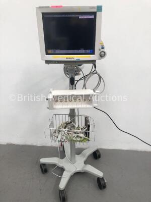 Philips IntelliVue MP70 Anaesthesia M8007A Patient Monitor with Philips Module Rack,2 x SpO2 Finger Sensors, 1 x BP Hose and Cuff and 1 x ECG Lead (Po