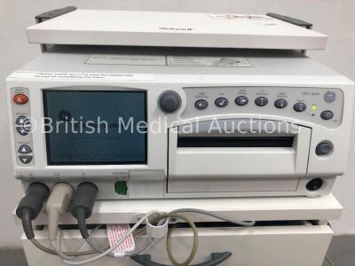 GE 250cx Series Fetal Monitor on Trolley with 2 x US Transducers,1 x TOCO Transducer and 1 x Finger Trigger (Powers Up) *C* - 2