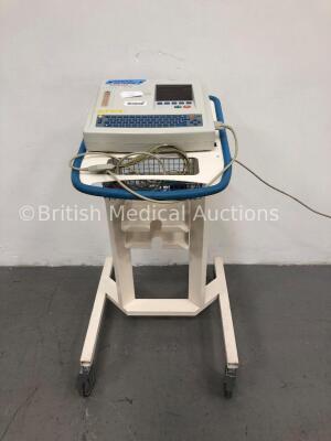 Schiller AT-102 ECG Machine on Stand with 1 x 10-Lead ECG Lead (Powers Up) *H* * SN 070 02333 *