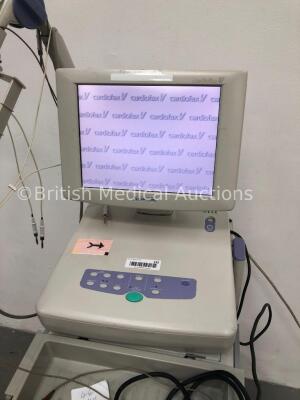 Nihon Kohden ECG-1550K Electrocardiograph on Stand with 1 x 10-Lead ECG Lead (Powers Up) * SN 00758 * * Mfd 2010 * - 2