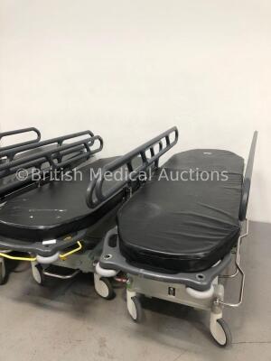 3 x Portsmouth Surgical QA3 Hydraulic Patient Trolleys with Mattresses (2 x Hydraulics Tested Working, 1 x Hydraulics Not Working) * Asset No N/A * - 3