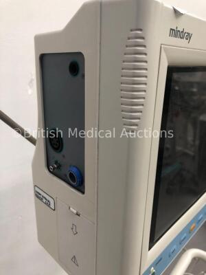 1 x GE Dinamap Pro 300V2 Patient Monitor on Stand with 1 x BP Hose and 1 x SpO2 Finger Sensor and 1 x Mindray MEC-1000 Patient Monitor on Stand with T - 4