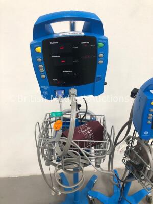 1 x GE Dinamap Carescape Patient Monitor on Stand with 1 x SpO2 Finger Sensor and 1 x BP Hose and Cuff and 1 x GE Dinamap ProCare Auscultatory 300 Pat - 2