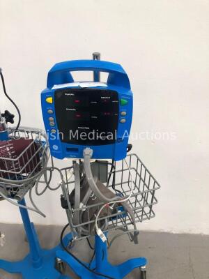 1 x GE Dinamap Carescape Patient Monitor on Stand with 1 x SpO2 Finger Sensor and 1 x BP Hose and Cuff and 1 x GE Dinamap ProCare Auscultatory 300 Pat - 3