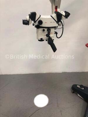 Leica F40 M525 Dual Operated Surgical Microscope Software Version 1.87 with Leica ULT 500 Dual Attachment, 4 x Leica 10x/21 Eyepieces and 2 x Control - 12
