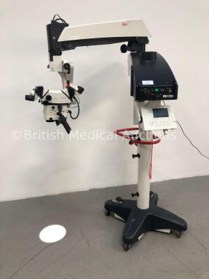 Leica F40 M525 Dual Operated Surgical Microscope Software Version 1.87 with Leica ULT 500 Dual Attachment, 4 x Leica 10x/21 Eyepieces and 2 x Control - 13