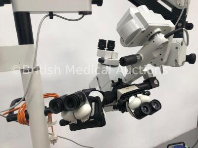 Leica M680 Triple Operated Surgical Microscope with Leica f=250mm Lens,3 x Binoculars,6 x Leica 10x/21 Eyepieces, Sony 3CCD ExwaveHAD Attachment and 2 - 2