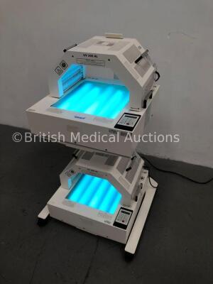 2 x Waldmann UV 200 AL Phototherapy Lights and 2 x Waldmann UV 181 AL Phototherapy Lights (Powers Up) - 2