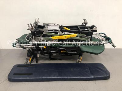 2 x Ferno Pegasus Hydraulic Ambulance Stretchers with 2 x Mattresses (Hydraulics Not Working)