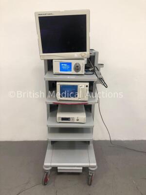 Stryker Stack Trolley Including Stryker Vision Elect HD Monitor, Stryker Pneumosure High Flow Insufflator, Stryker SDC HD High Definition Digital Capt