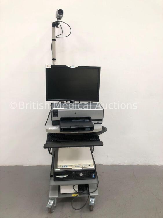 Xltek EEG System on Trolley with Monitor,Keyboard,Printer and Accessories (Hard Drive Removed)