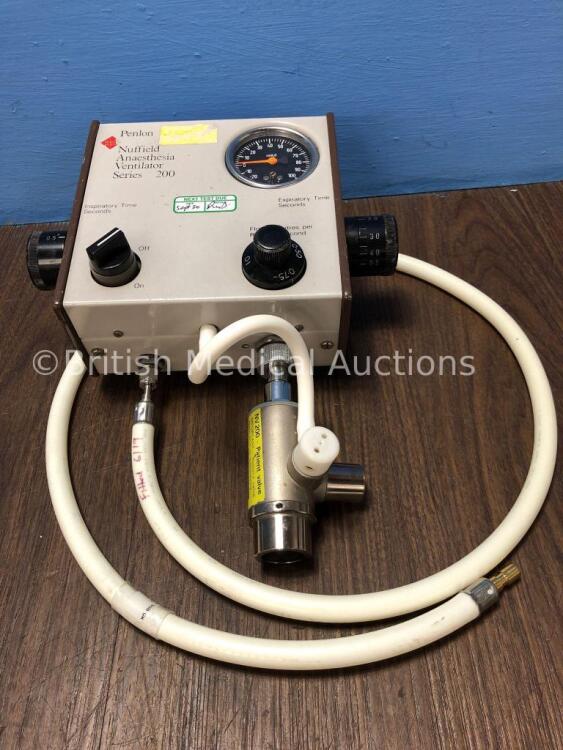 Penlon Nuffield Anaesthesia Ventilator Series 200 with 1 x NV 200 Patient Valve *C*