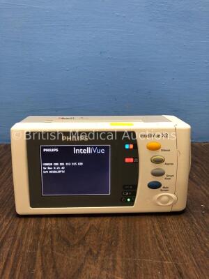 2 x Philips IntelliVue X2 Handheld Patient Monitors S/W Rev K.21.42 / G.01.75 with Press/Temp, NBP, SpO2 and ECG/Resp Options, 2 x Batteries (Both Pow - 3