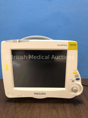 Philips Intellivue MP30 Touch Screen Patient Monitor (Powers Up with Blank Screen) *Mfd 2007*