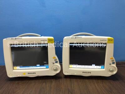 2 x Philips Intellivue MP30 Touch Screen Patient Monitors Version G.01.80 / G.01.73 (Both Power Up) *Mfd 2009 / 2012* *C*