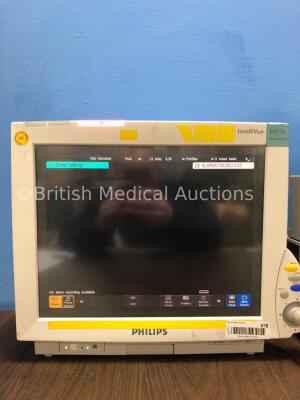 2 x Philips Intellivue MP70 Touch Screen Patient Monitors Version H.15.45 / G.01.78 (Both Powers Up) *Mfd 2009 / 2009* *C* - 2
