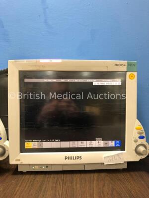 2 x Philips Intellivue MP70 Touch Screen Patient Monitors Version H.15.45 / G.01.78 (Both Powers Up) *Mfd 2009 / 2009* *C* - 3