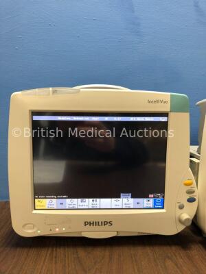 2 x Philips Intellivue MP50 Touch Screen Patient Monitors Version G.01.80 / G.01.80 (Both Power Up) *Mfd 2014 / 2012* *C* - 2